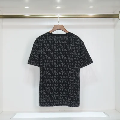 Футболка Balmain Print From The Brand Name "Black/Gray" фото № 7