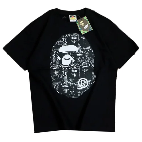 Футболка Bape Big Logo With Background From Apes "Black"