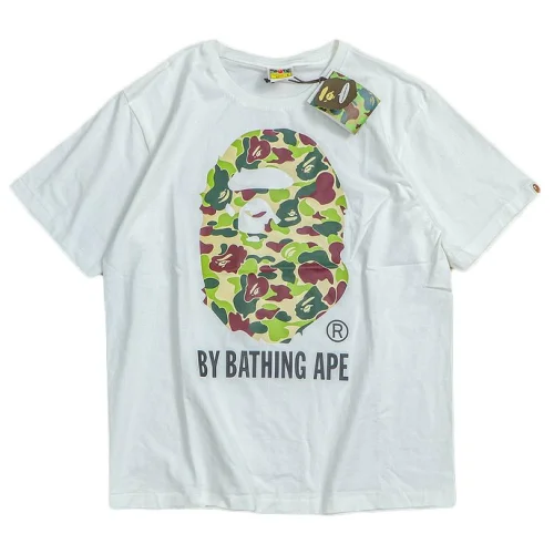 Футболка Bape Big Logo Mlitary Style "White"