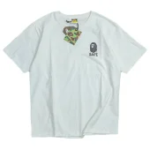 Футболка Bape Hieroglyphs Print Back "White"