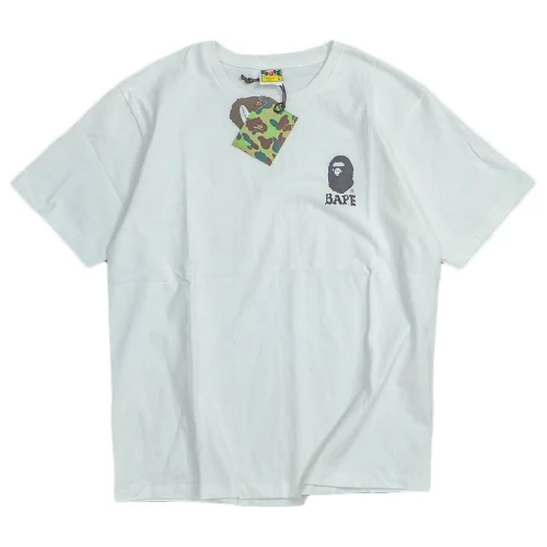 Футболка Bape Hieroglyphs Print Back "White"