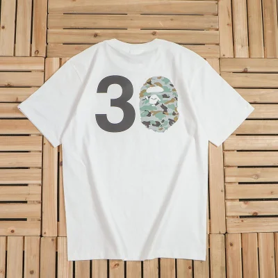 Футболка Bape With Man And Number "White" фото № 2