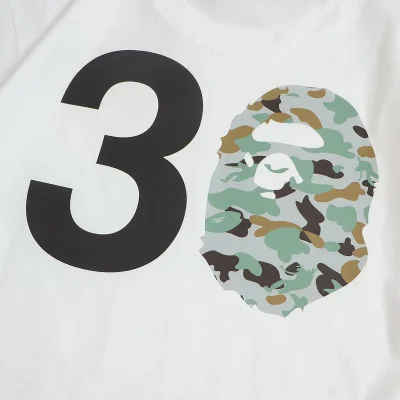 Футболка Bape With Man And Number "White" фото № 4