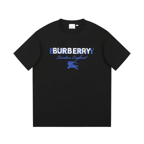 Футболка Burberry With Blue Rider And Text Logo "Black"