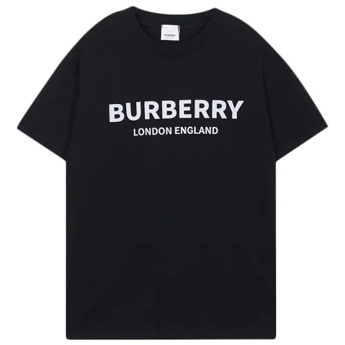 Футболка Burberry Logo And Inscription London England "Black"