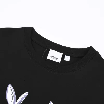 Футболка Burberry Pair Of Rabbits Print "Black" фото № 3