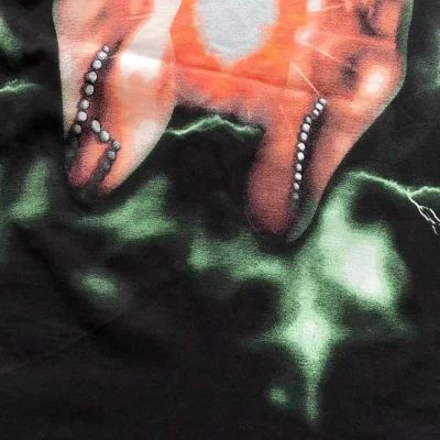 Футболка Cactus Jack Merch Fireball In Hands "Black" фото № 9