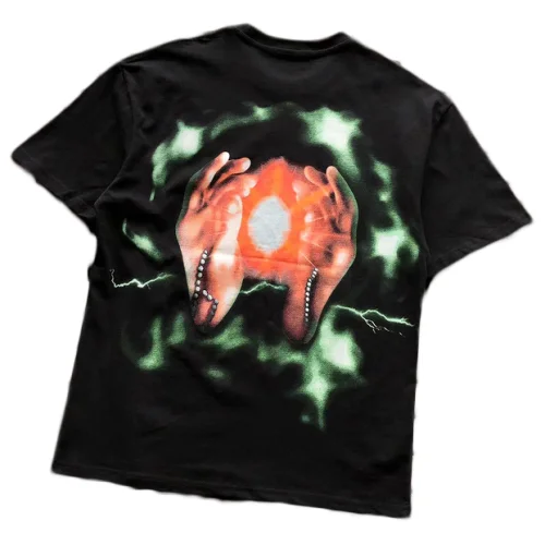 Футболка Cactus Jack Merch Fireball In Hands "Black"