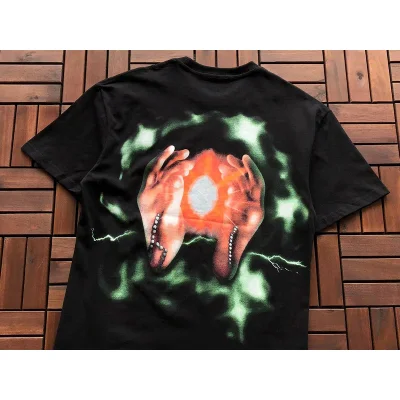 Футболка Cactus Jack Merch Fireball In Hands "Black" фото № 6