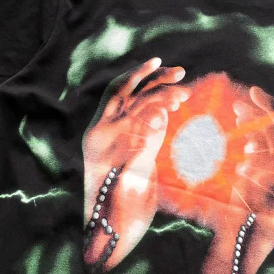 Футболка Cactus Jack Merch Fireball In Hands "Black" фото № 8