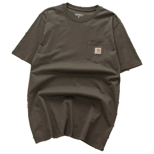 Футболка Carhartt With A Small Logo On The Pocket "Brown"