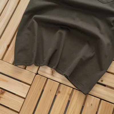Футболка Carhartt With A Small Logo On The Pocket "Brown" фото № 3