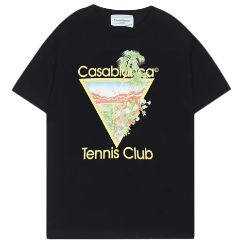 Футболка Casablanca Scenery And Palm Trees In Triangle "Black"