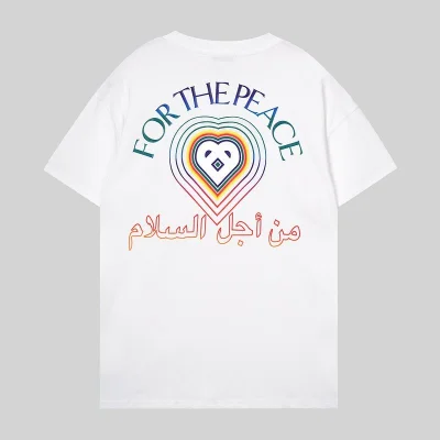 Футболка Casablanca Colorful Hearts Print "White" фото № 2