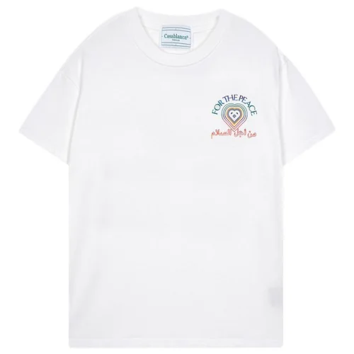 Футболка Casablanca Colorful Hearts Print "White"