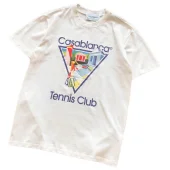 Футболка Casablanca Image Inside Triangle And Inscription Tennis Club "White"