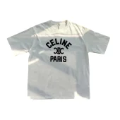 Футболка Celine Base With Logo "White"