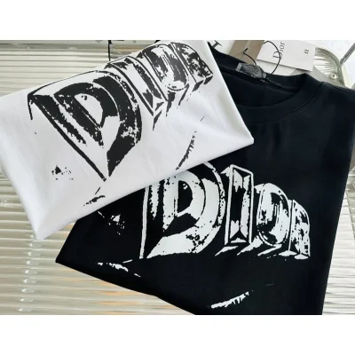 Футболка Christian Dior With Text Logo Print "Black" фото № 5