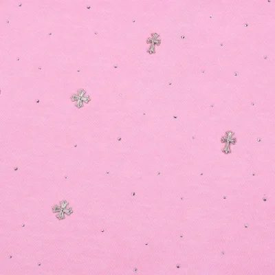 Футболка Chrome Hearts Decorated With Diamonds "Pink" фото № 2 Футболка Chrome Hearts Decorated With Diamonds "Pink" фото № 2