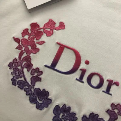Футболка Dior With A Beautiful Print And Logo "White" фото № 4