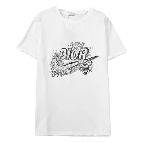 Футболка Dior X Nike Logo "White"