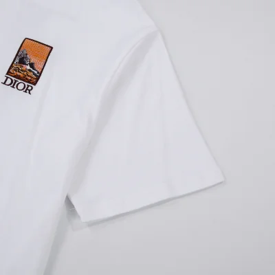 Футболка Dior Landscape In The Logo "White" фото № 3