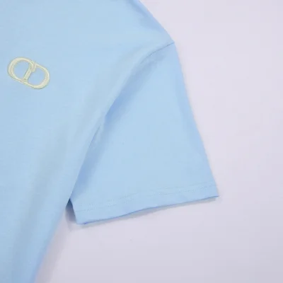 Футболка Dior Basic Collection With Small Logo "Blue" фото № 4