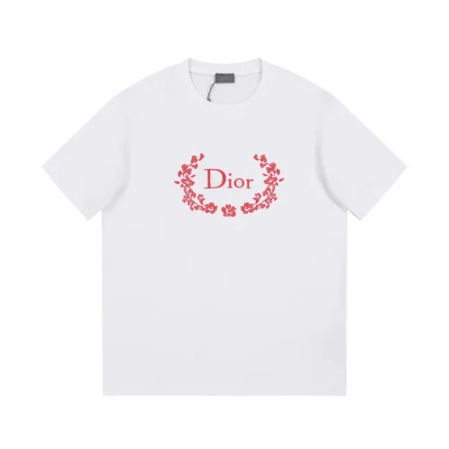 Футболка Dior With Wreath Of Flowers "White"