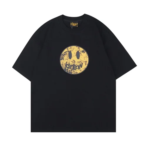 Футболка Drew House With A Worn Smiley Face "Black"