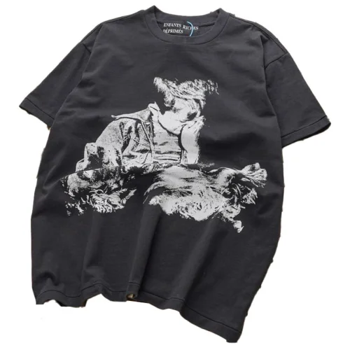 Футболка Enfants Hieroglyphs "Black/Gray"