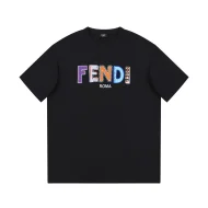 Футболка Fendi Text Graphic Logo "Black"