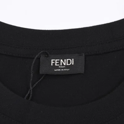 Футболка Fendi Text Graphic Logo "Black" фото № 6