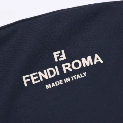 Футболка Fendi Cotton With The Inscription "Blue/Black" фото № 6