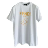 Футболка Fendi Drinking Man Print "White"