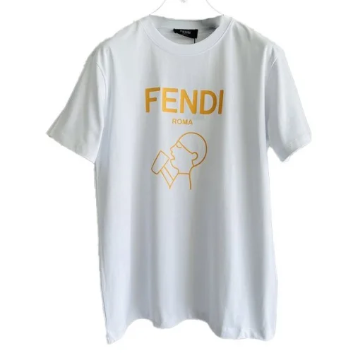 Футболка Fendi Drinking Man Print "White"