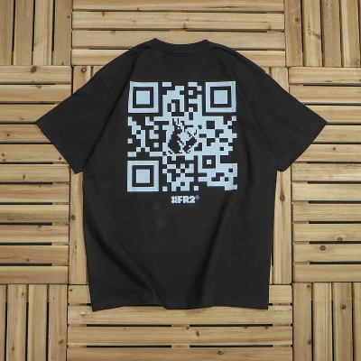 Футболка FR2 Big QR-Code Back "Black" фото № 2