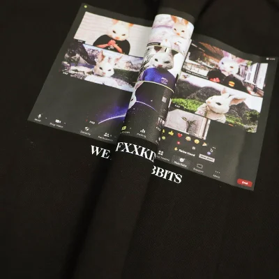 Футболка FR2 Deep Fake Zoom Rabbits "Black" фото № 2