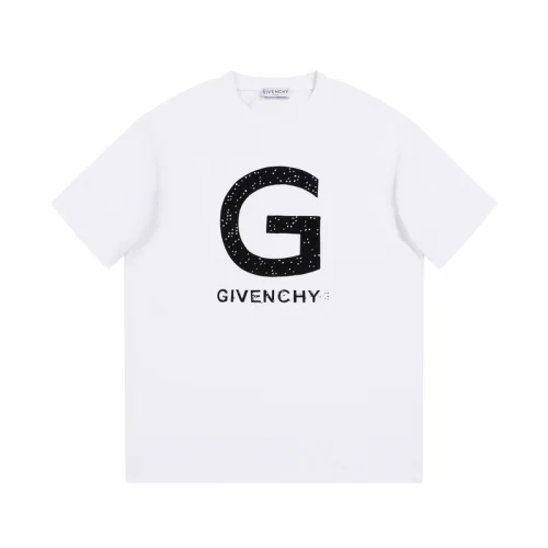 Футболка Givenchy Logo With Rhinestones "White"