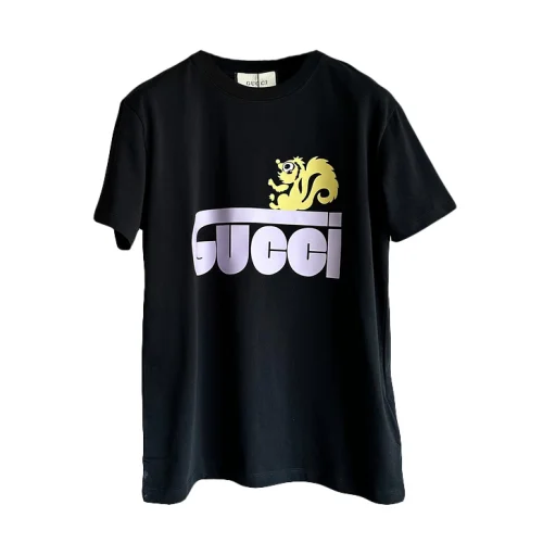 Футболка Gucci Squirrel On The Logo "Black"