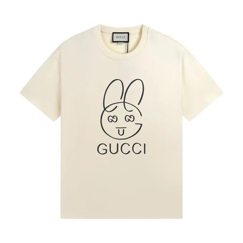 Футболка Gucci Logo In The Shape Of A Head "Beige"