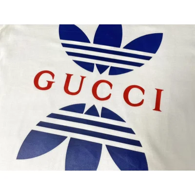 Футболка Gucci Duplicate Logo Adidas "White" фото № 3