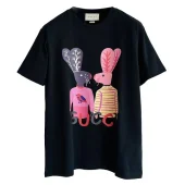 Футболка Gucci Rabbits With Brand Logo Print "Black"