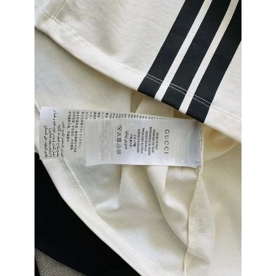 Футболка Gucci Vertical Stripes And Logo "Cream" фото № 4