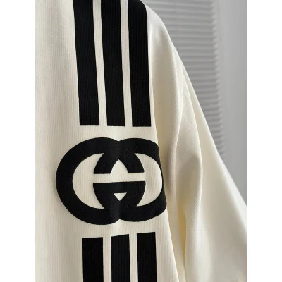 Футболка Gucci Vertical Stripes And Logo "Cream" фото № 5