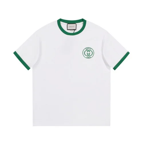 Футболка Gucci With Green Edges "White"