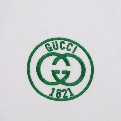 Футболка Gucci With Green Edges "White" фото № 5
