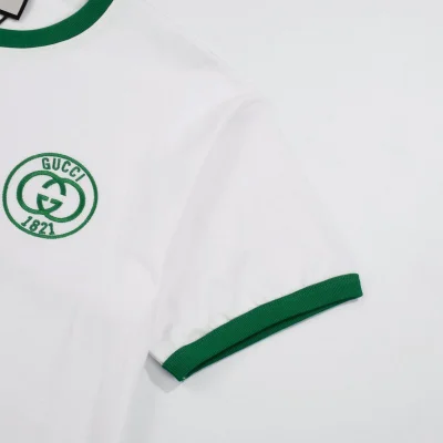 Футболка Gucci With Green Edges "White" фото № 6