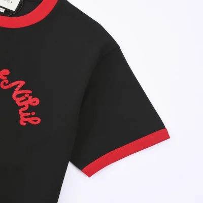 Футболка Gucci Red Hat Mushroom "Black" фото № 7