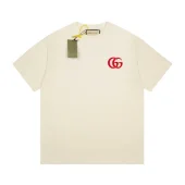 Футболка Gucci With Red Logo G "Cream"
