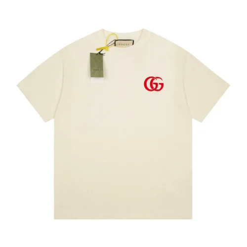 Футболка Gucci With Red Logo G "Cream"